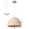 Hello Honey® Calypso Natural Metal & Handwoven Wicker Dome Ceiling Light